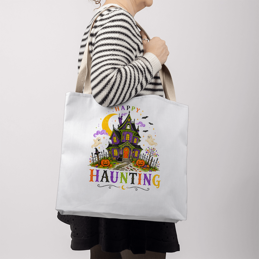 Halloween Happy Haunting Tote Bag