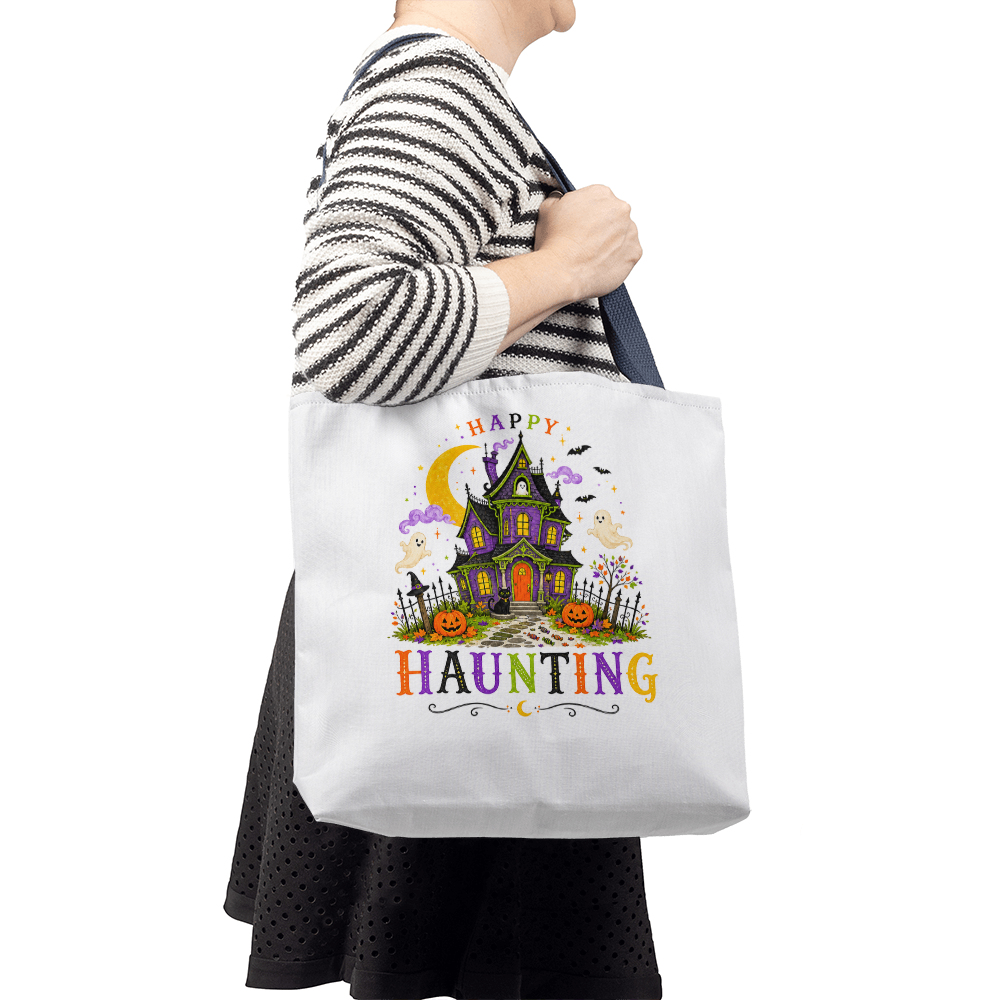 Halloween Happy Haunting Tote Bag
