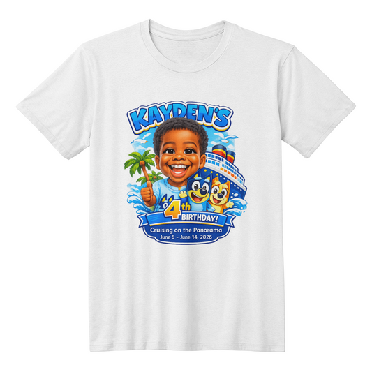 Kayden's Birthday Cruise - Adult T-Shirt