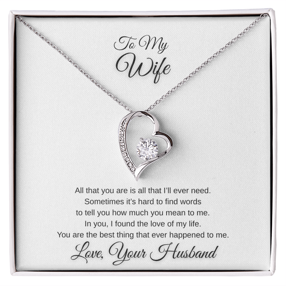 Stunning Forever Love Heart Necklace For My Wife