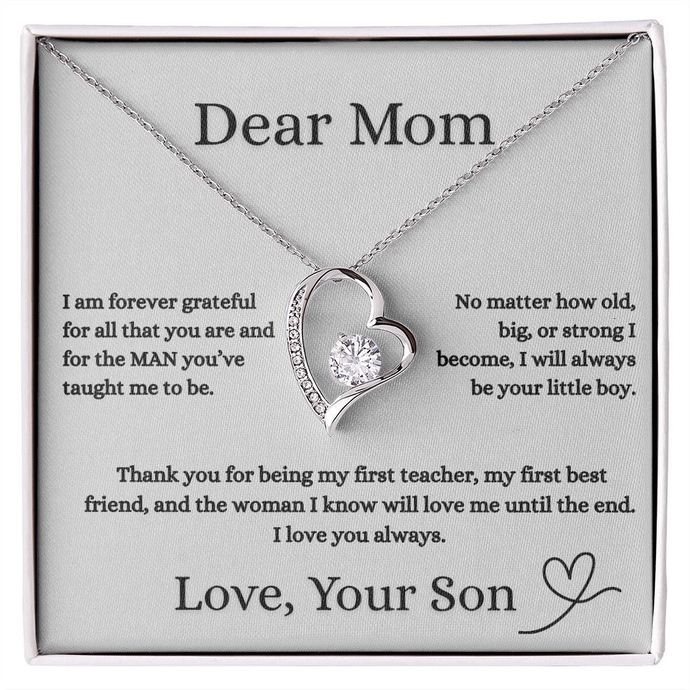 Dear Mom Love Necklace Gift From Your Son