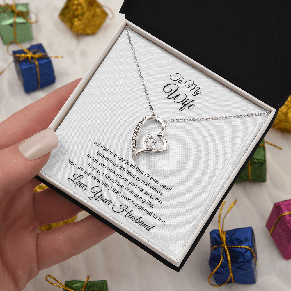 Stunning Forever Love Heart Necklace For My Wife