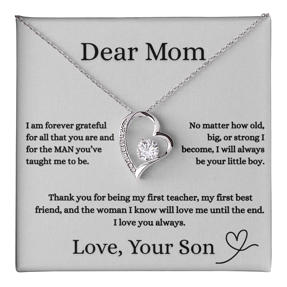 Dear Mom Love Necklace Gift From Your Son