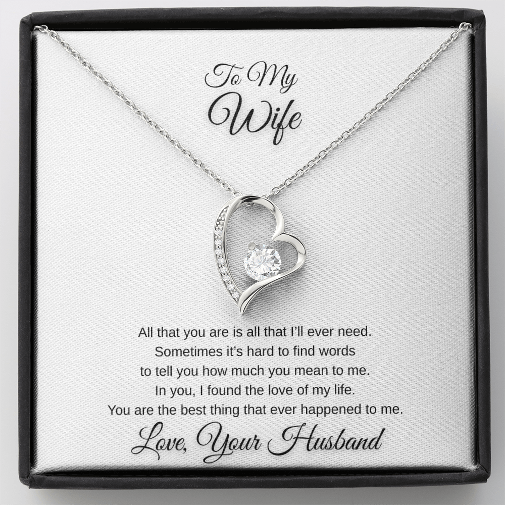 Stunning Forever Love Heart Necklace For My Wife