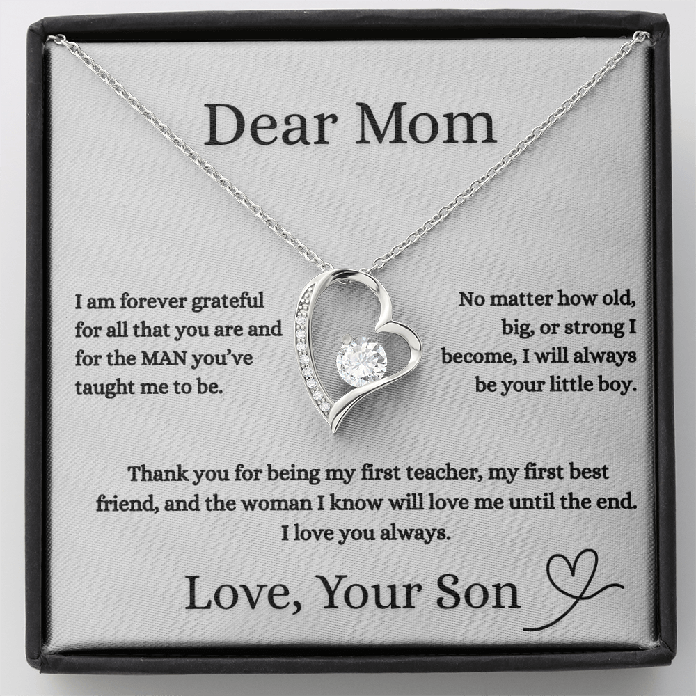 Dear Mom Love Necklace Gift From Your Son