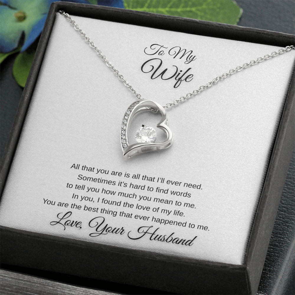 Stunning Forever Love Heart Necklace For My Wife