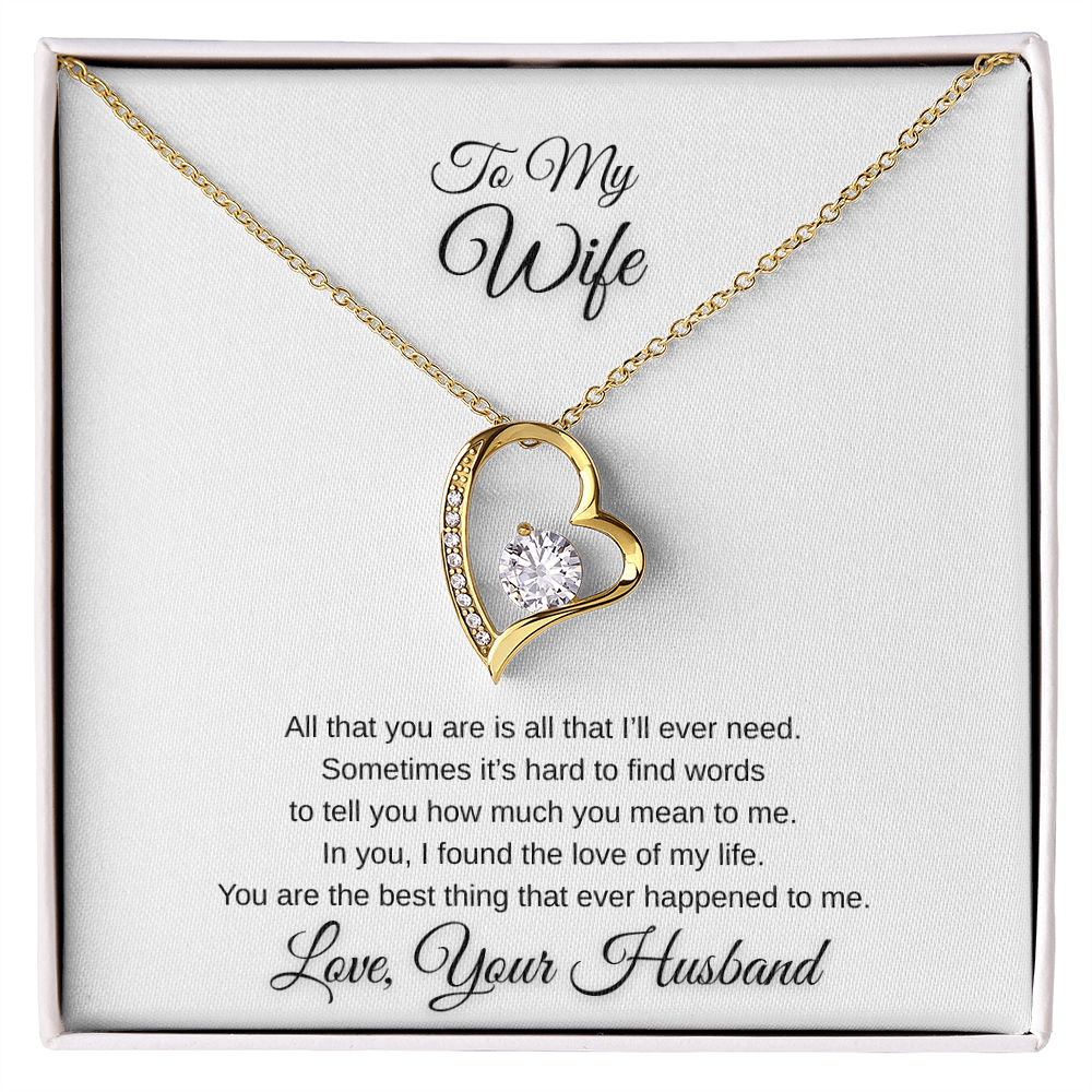 Stunning Forever Love Heart Necklace For My Wife