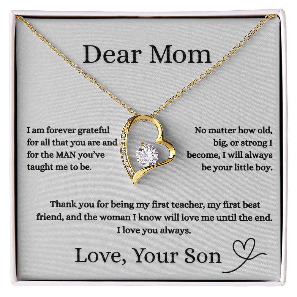 Dear Mom Love Necklace Gift From Your Son