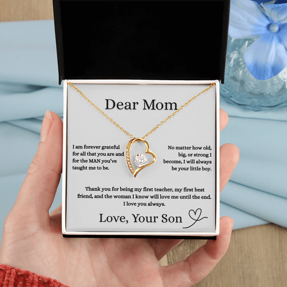 Dear Mom Love Necklace Gift From Your Son