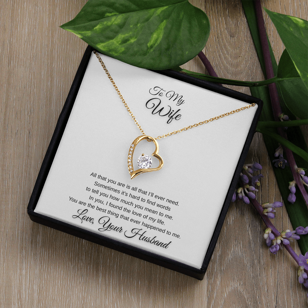 Stunning Forever Love Heart Necklace For My Wife