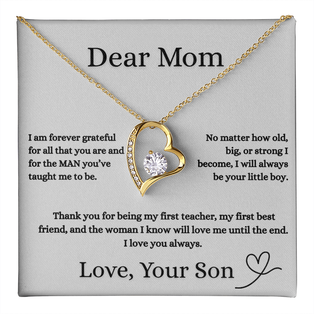 Dear Mom Love Necklace Gift From Your Son