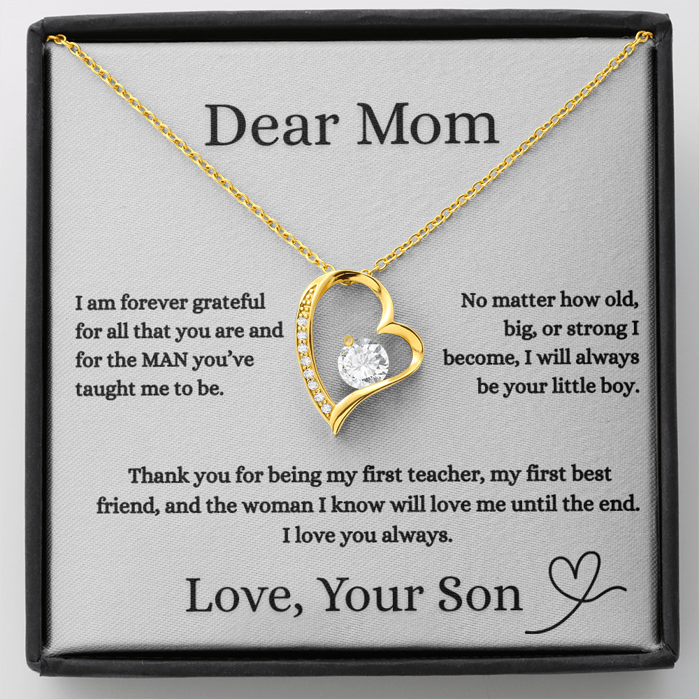 Dear Mom Love Necklace Gift From Your Son