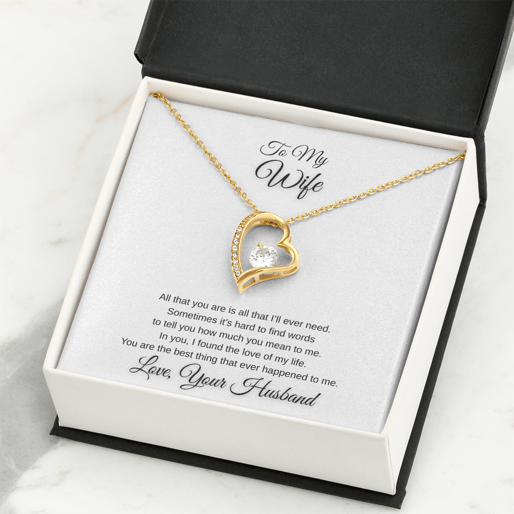 Stunning Forever Love Heart Necklace For My Wife