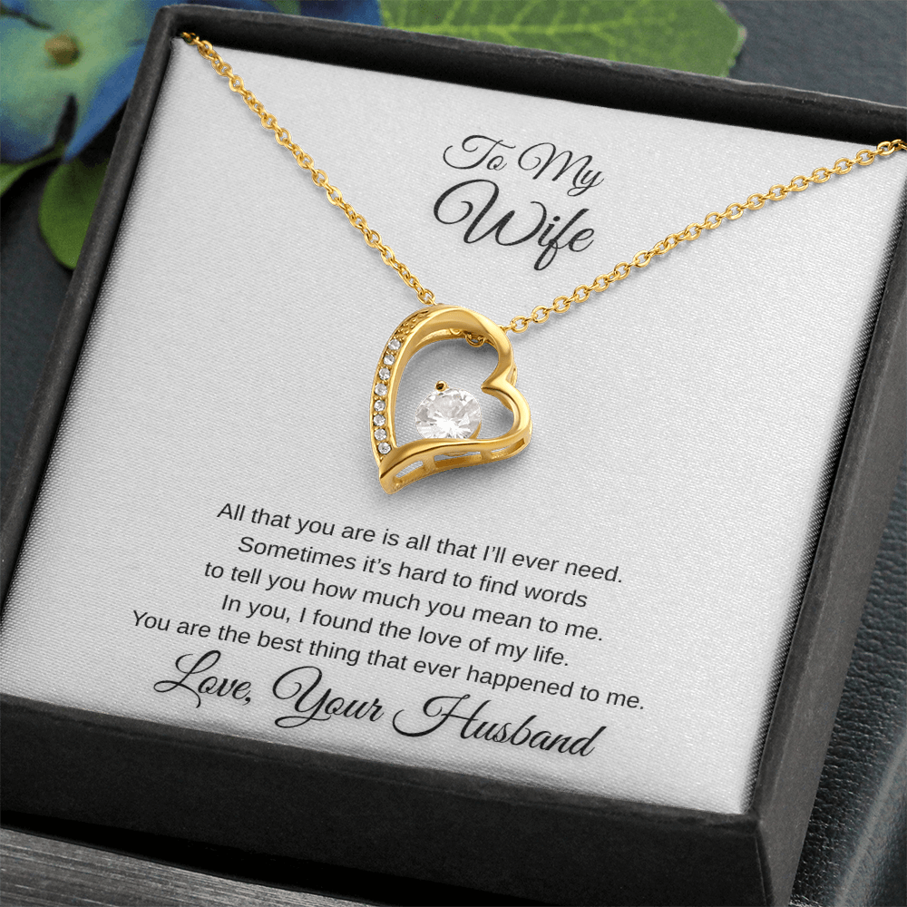 Stunning Forever Love Heart Necklace For My Wife