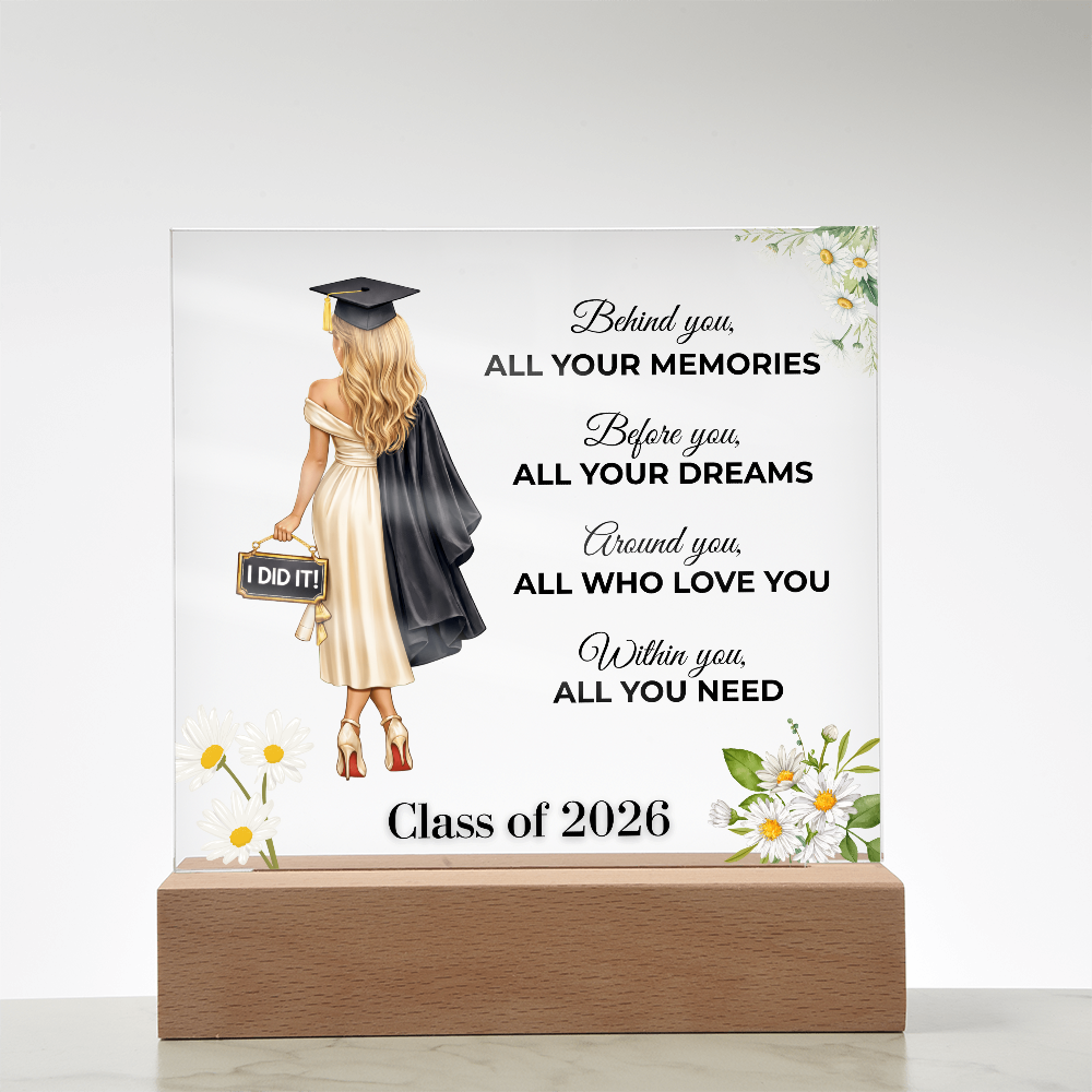 Class of 2026 Graduation Keepsake Acrylic Plaque