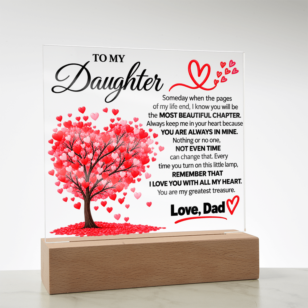 To My Daughter Acrylic Plaque – Most Beautiful Chapter Gift From Dad