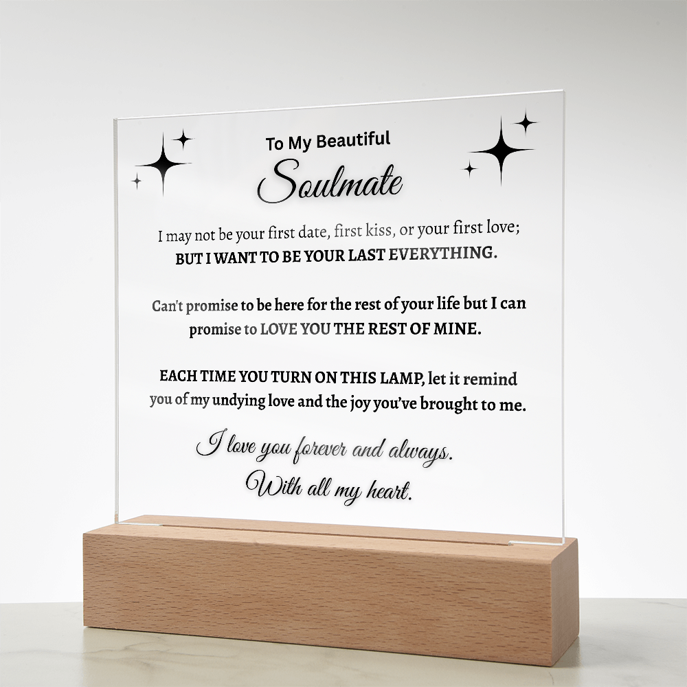 To My Beautiful Soulmate Acrylic Plaque
