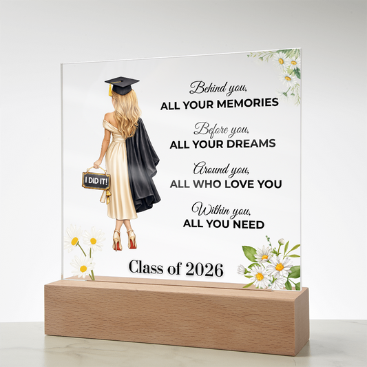 Class of 2026 Graduation Keepsake Acrylic Plaque