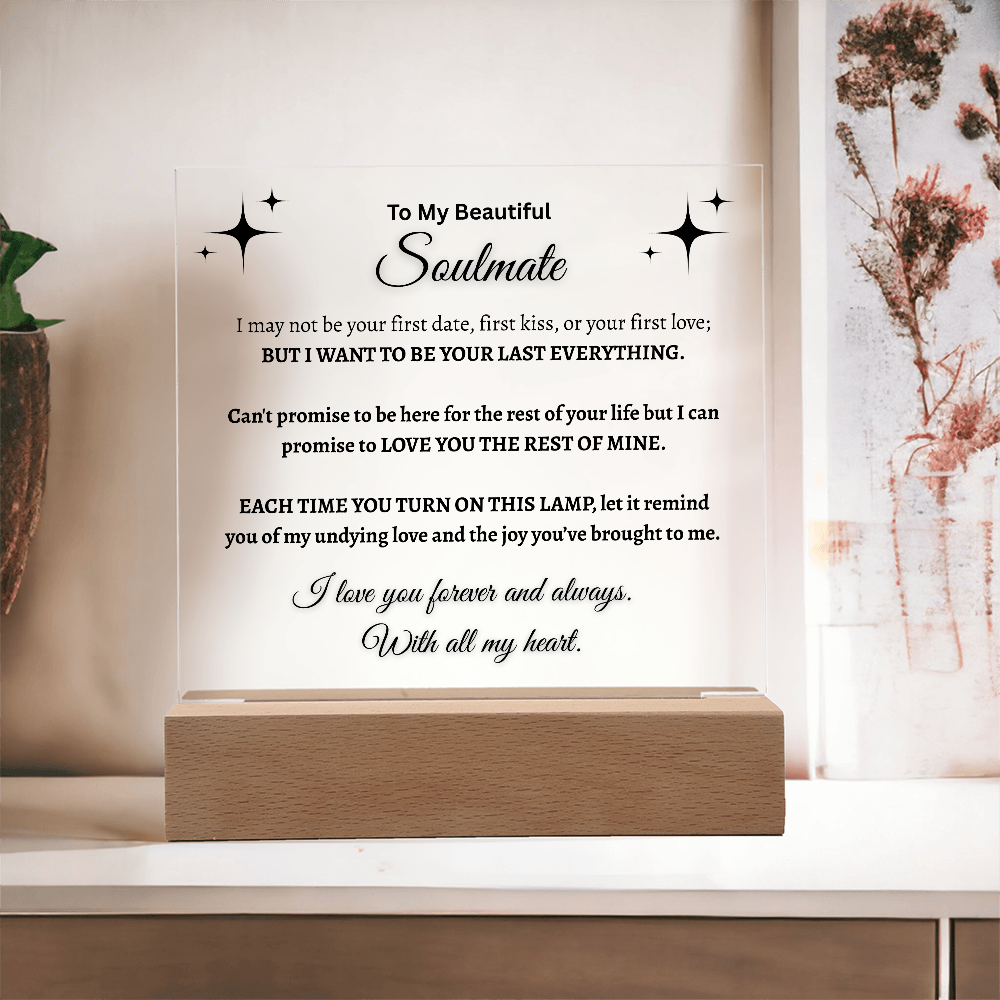 To My Beautiful Soulmate Acrylic Plaque