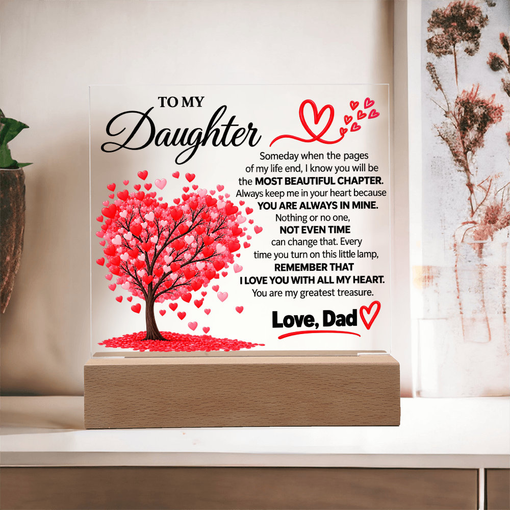 To My Daughter Acrylic Plaque – Most Beautiful Chapter Gift From Dad