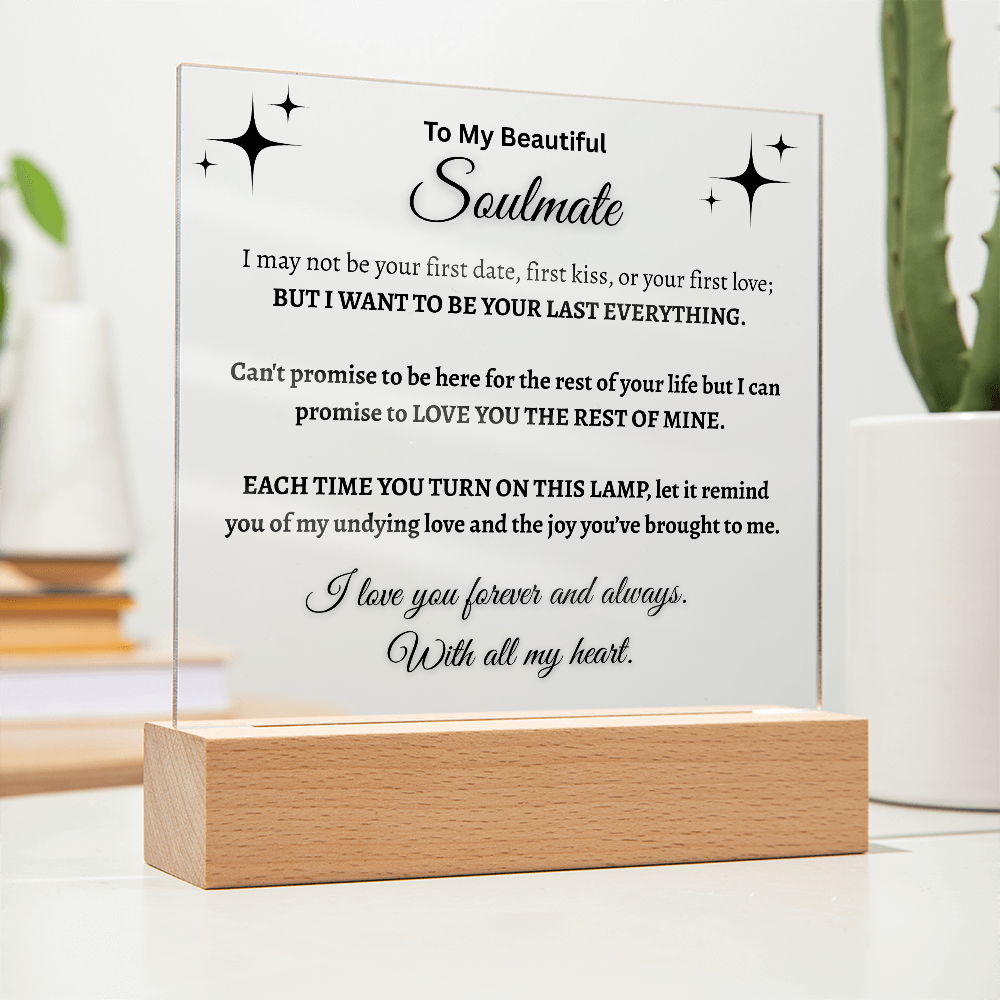 To My Beautiful Soulmate Acrylic Plaque