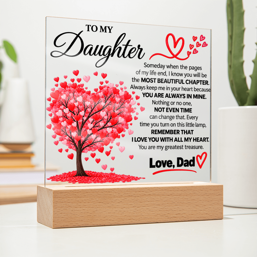 To My Daughter Acrylic Plaque – Most Beautiful Chapter Gift From Dad