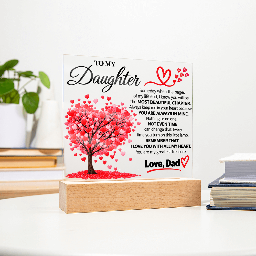 To My Daughter Acrylic Plaque – Most Beautiful Chapter Gift From Dad
