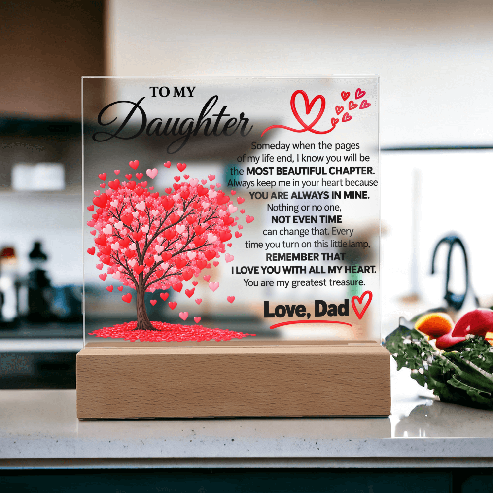 To My Daughter Acrylic Plaque – Most Beautiful Chapter Gift From Dad