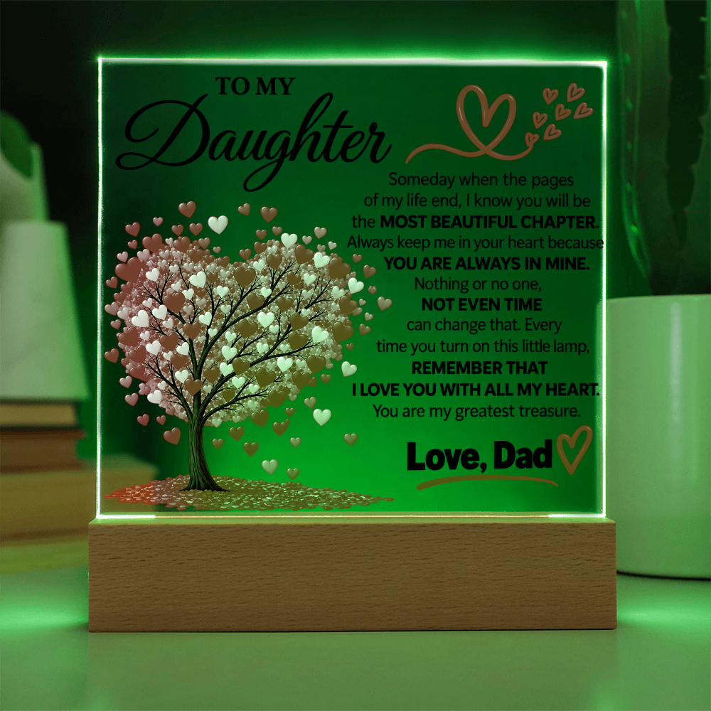 To My Daughter Acrylic Plaque – Most Beautiful Chapter Gift From Dad