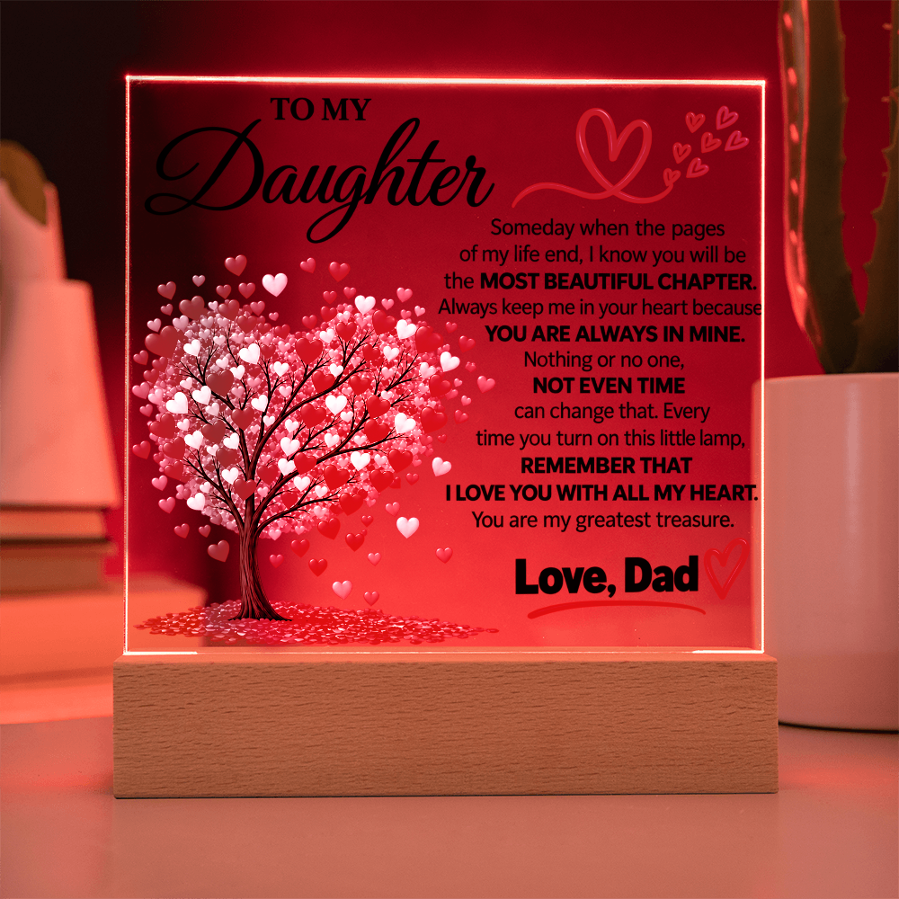 To My Daughter Acrylic Plaque – Most Beautiful Chapter Gift From Dad