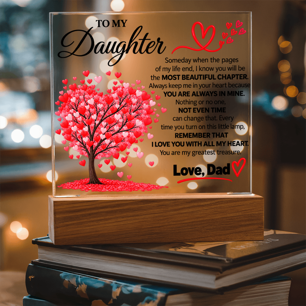 To My Daughter Acrylic Plaque – Most Beautiful Chapter Gift From Dad