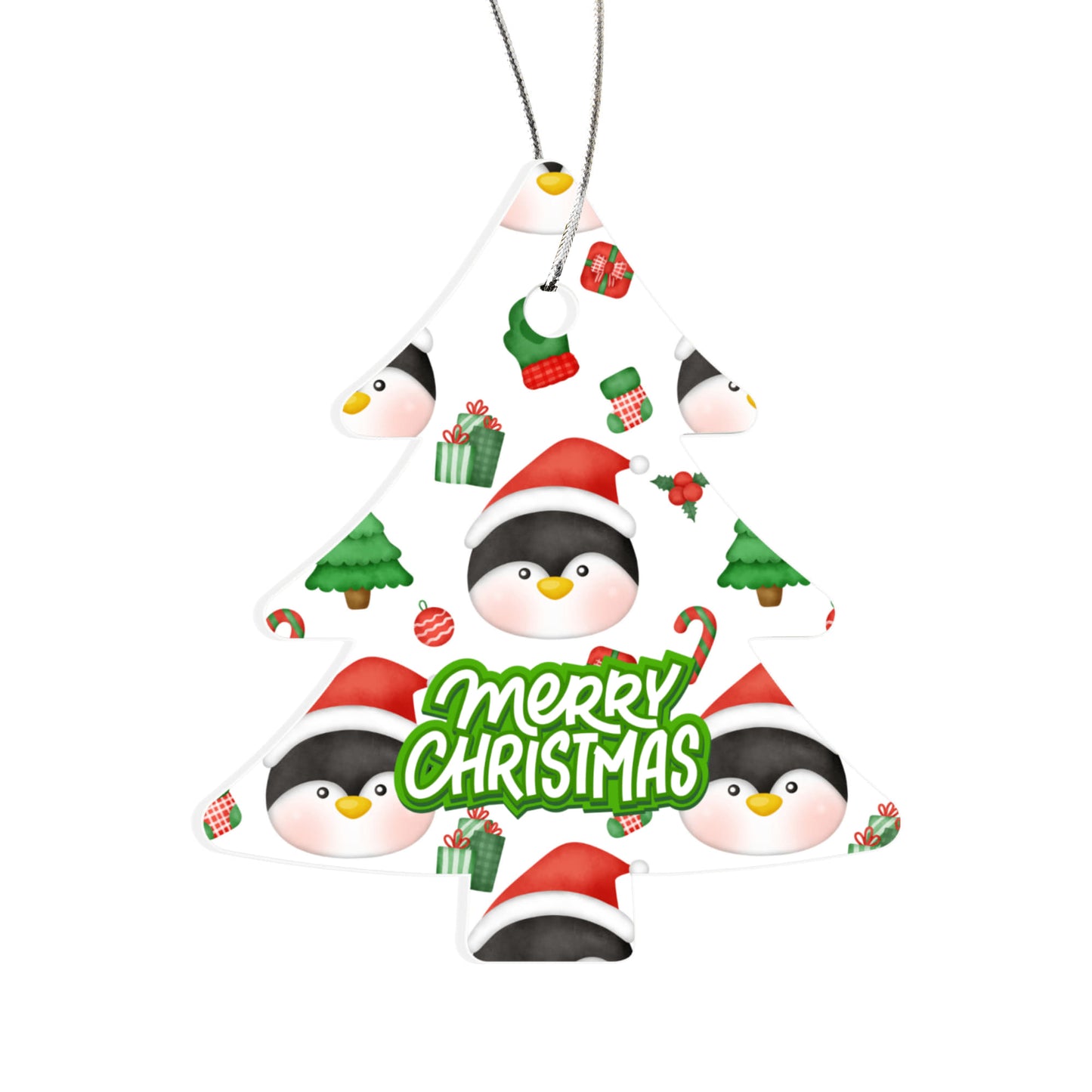 Cute Penguin Christmas Tree Ornament Holiday Keepsake Gift