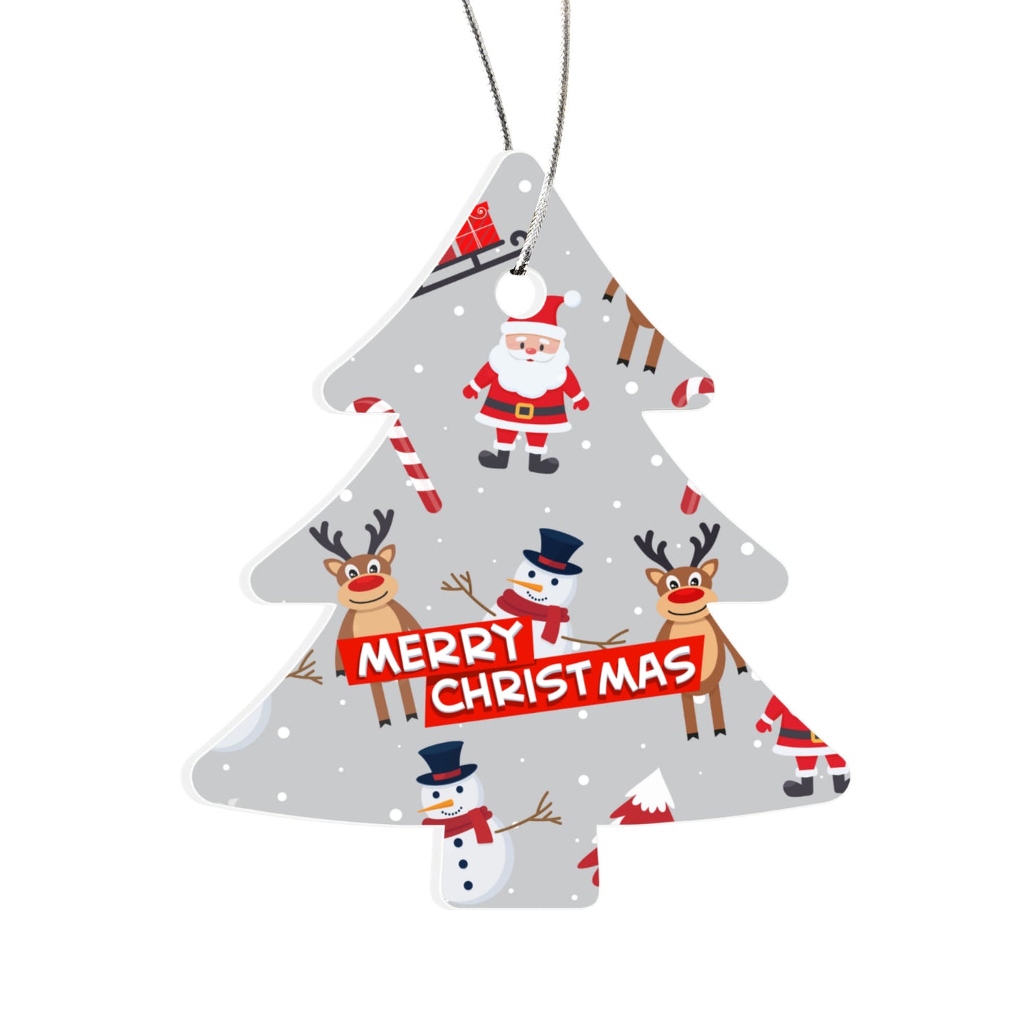 Santa Reindeer Snowman Christmas Tree Ornament Holiday Keepsake