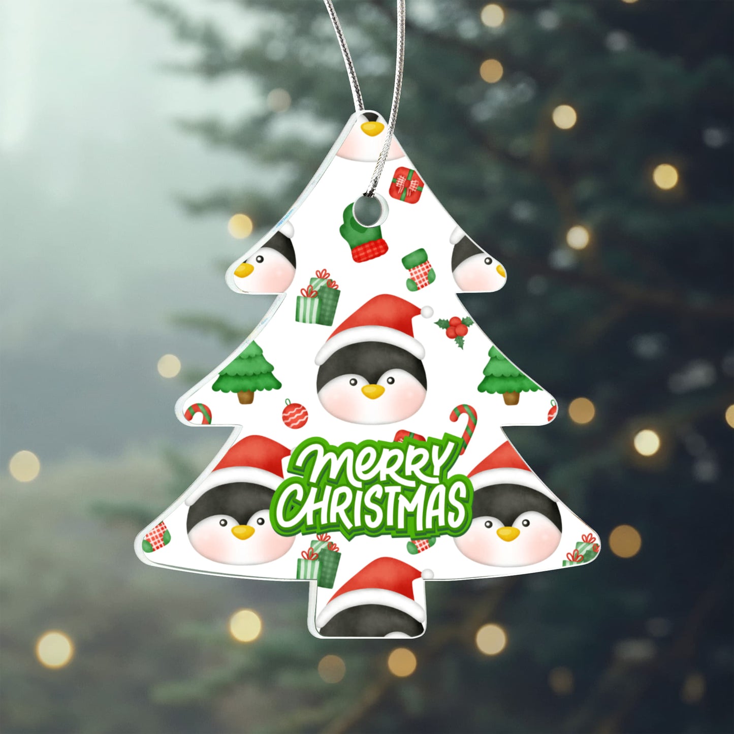 Cute Penguin Christmas Tree Ornament Holiday Keepsake Gift