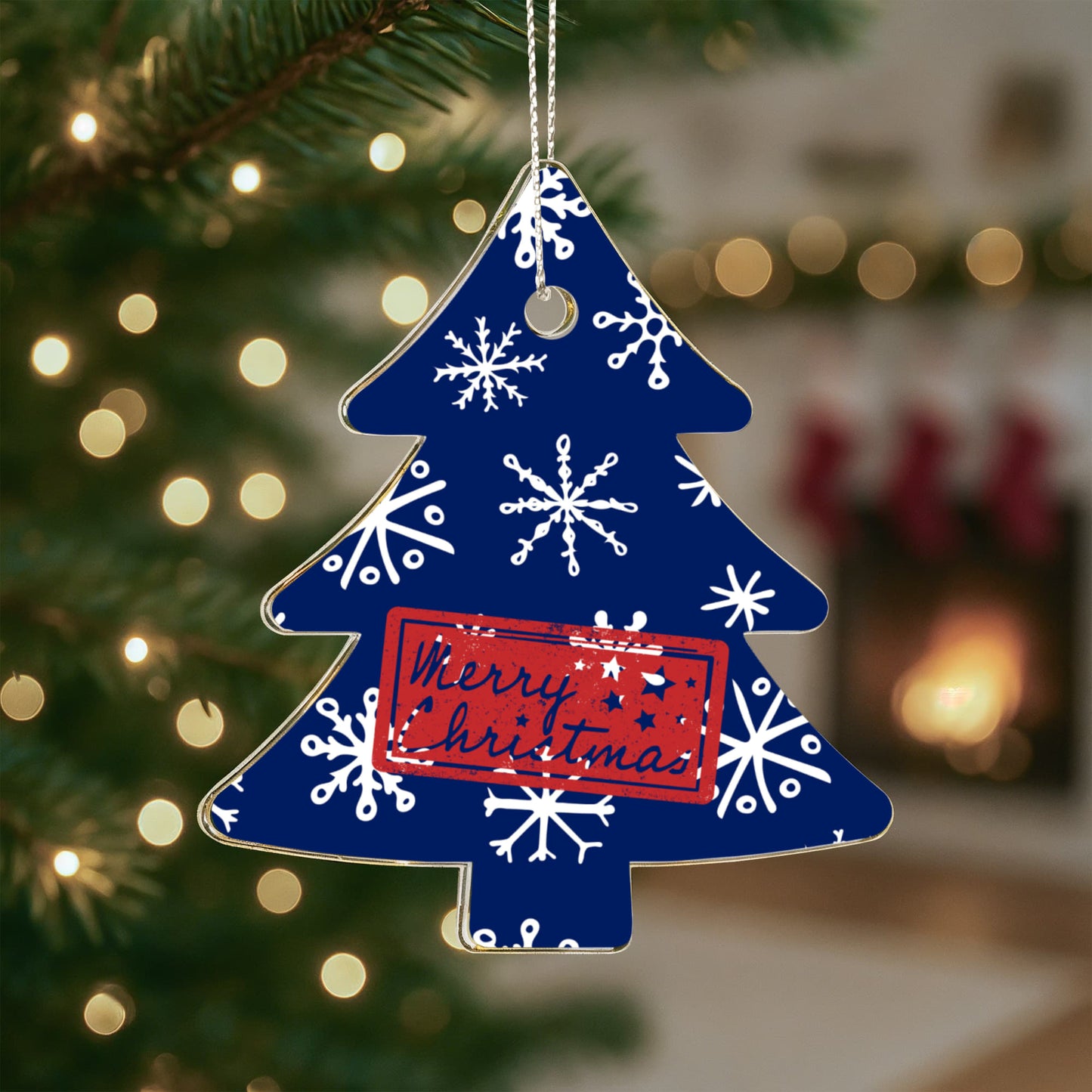 Blue Snowflake Christmas Tree Ornament Holiday Décor Gift