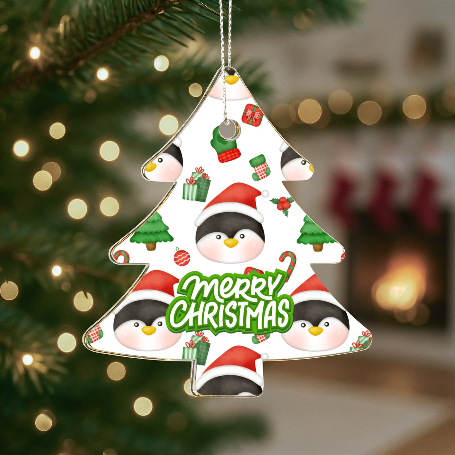 Cute Penguin Christmas Tree Ornament Holiday Keepsake Gift