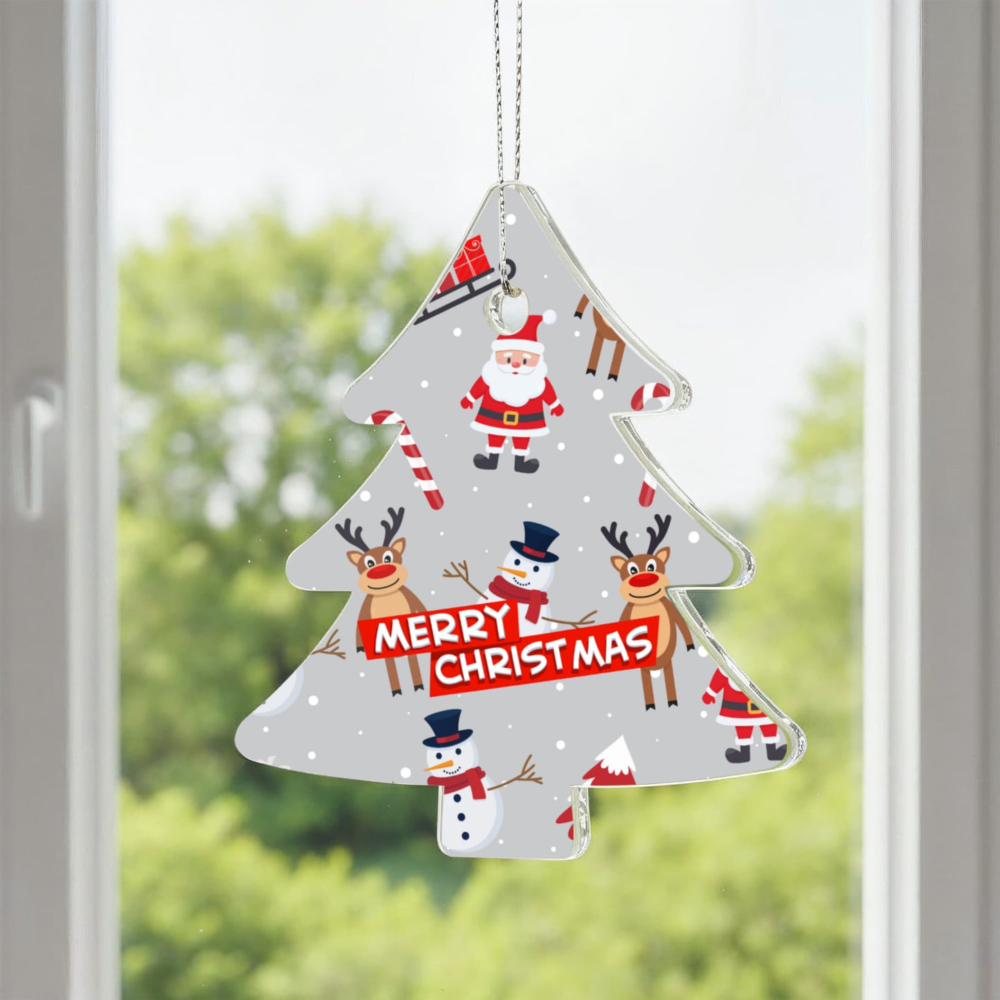 Santa Reindeer Snowman Christmas Tree Ornament Holiday Keepsake