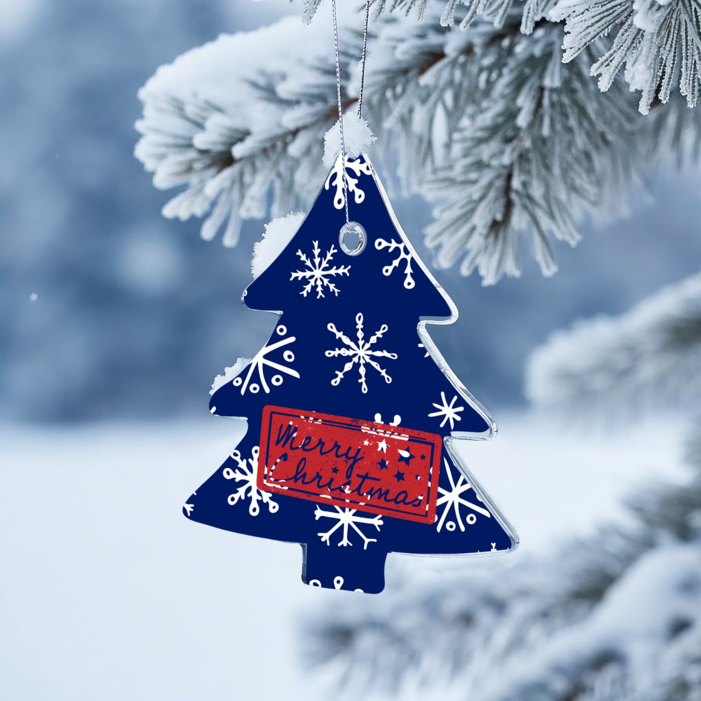 Blue Snowflake Christmas Tree Ornament Holiday Décor Gift