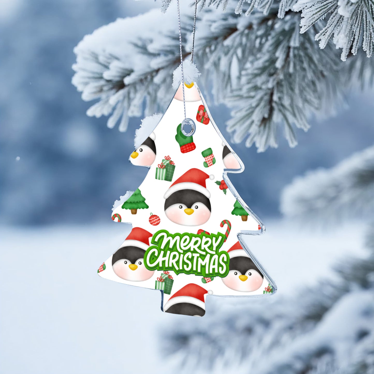 Cute Penguin Christmas Tree Ornament Holiday Keepsake Gift