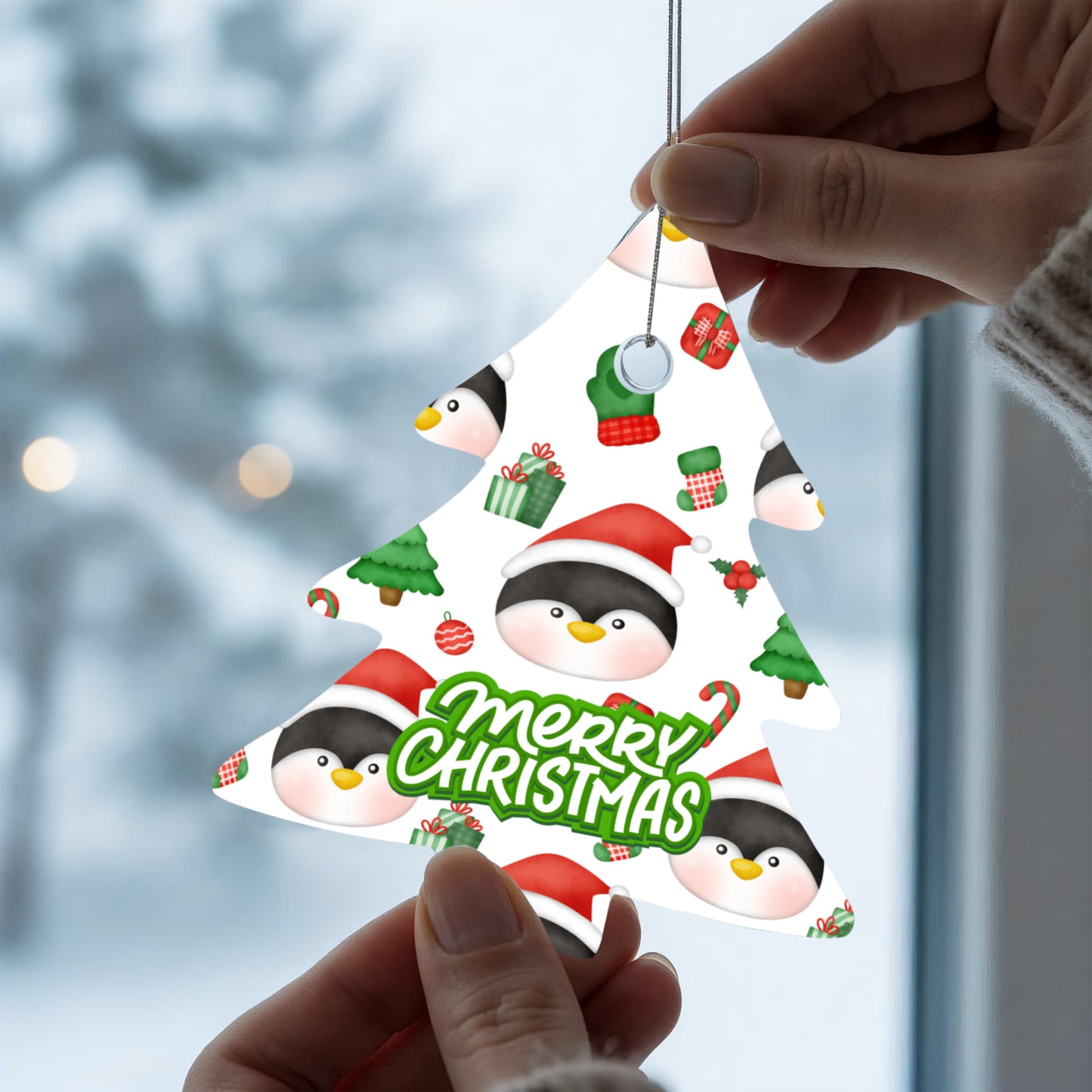 Cute Penguin Christmas Tree Ornament Holiday Keepsake Gift