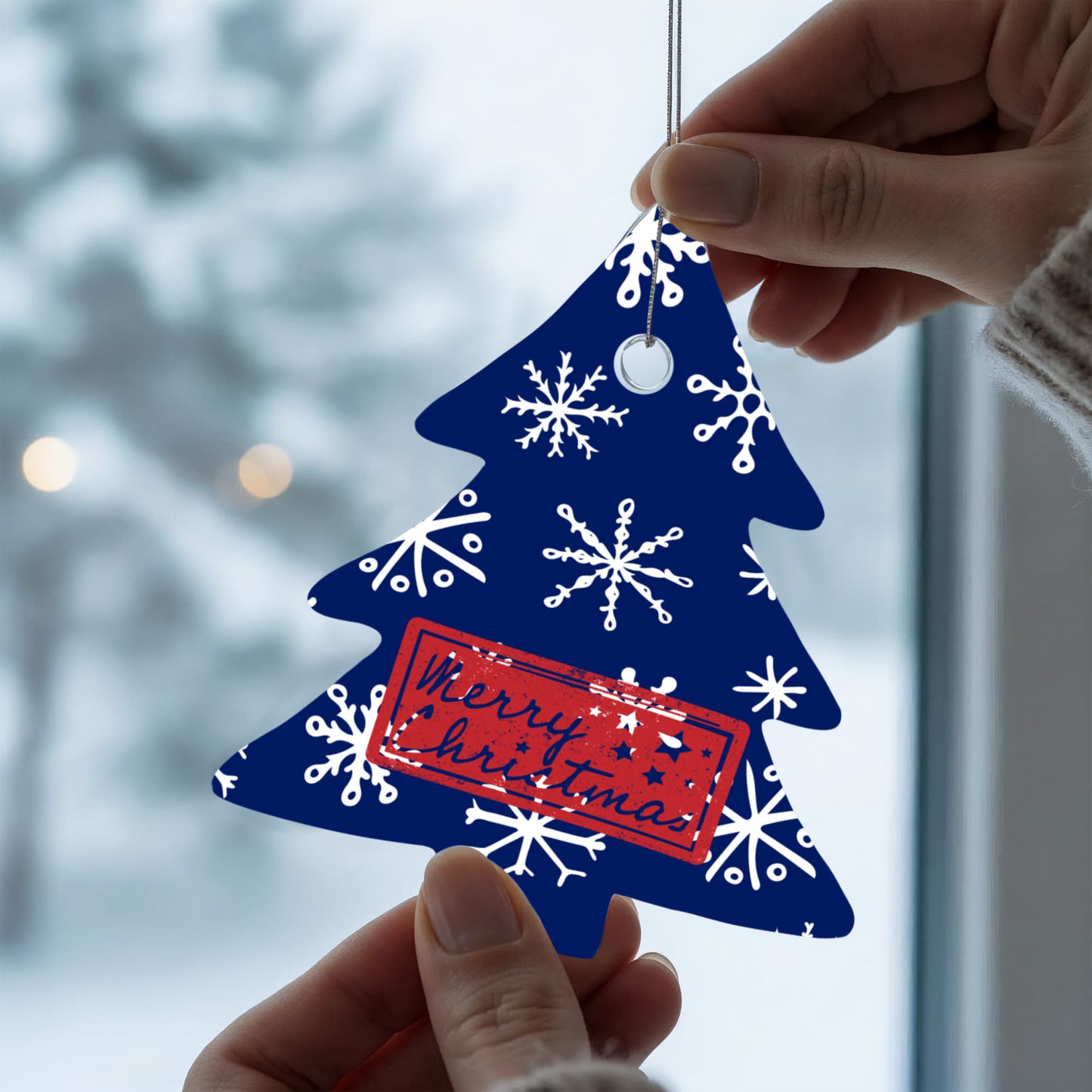 Blue Snowflake Christmas Tree Ornament Holiday Décor Gift
