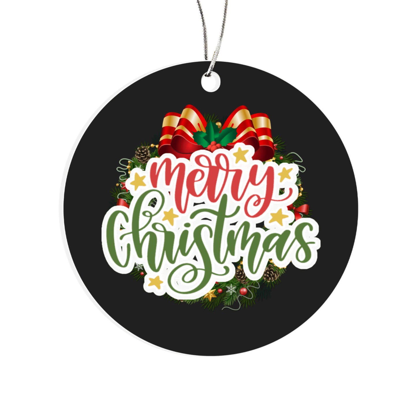 Classic Christmas Wreath Ornament For Holiday Home Décor