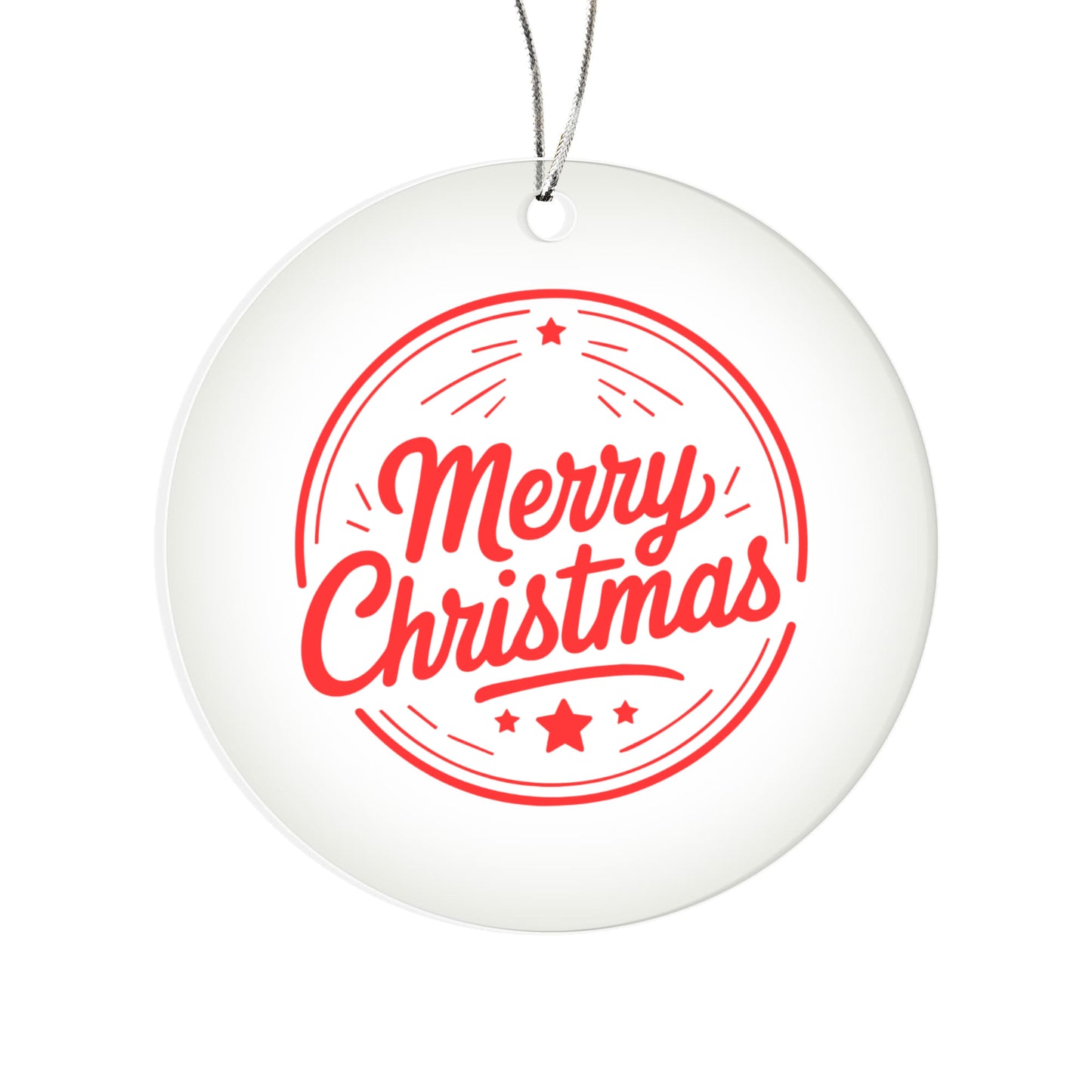 Clear Acrylic Merry Christmas Ornament For Holiday Décor