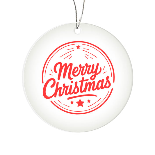 Clear Acrylic Merry Christmas Ornament For Holiday Décor