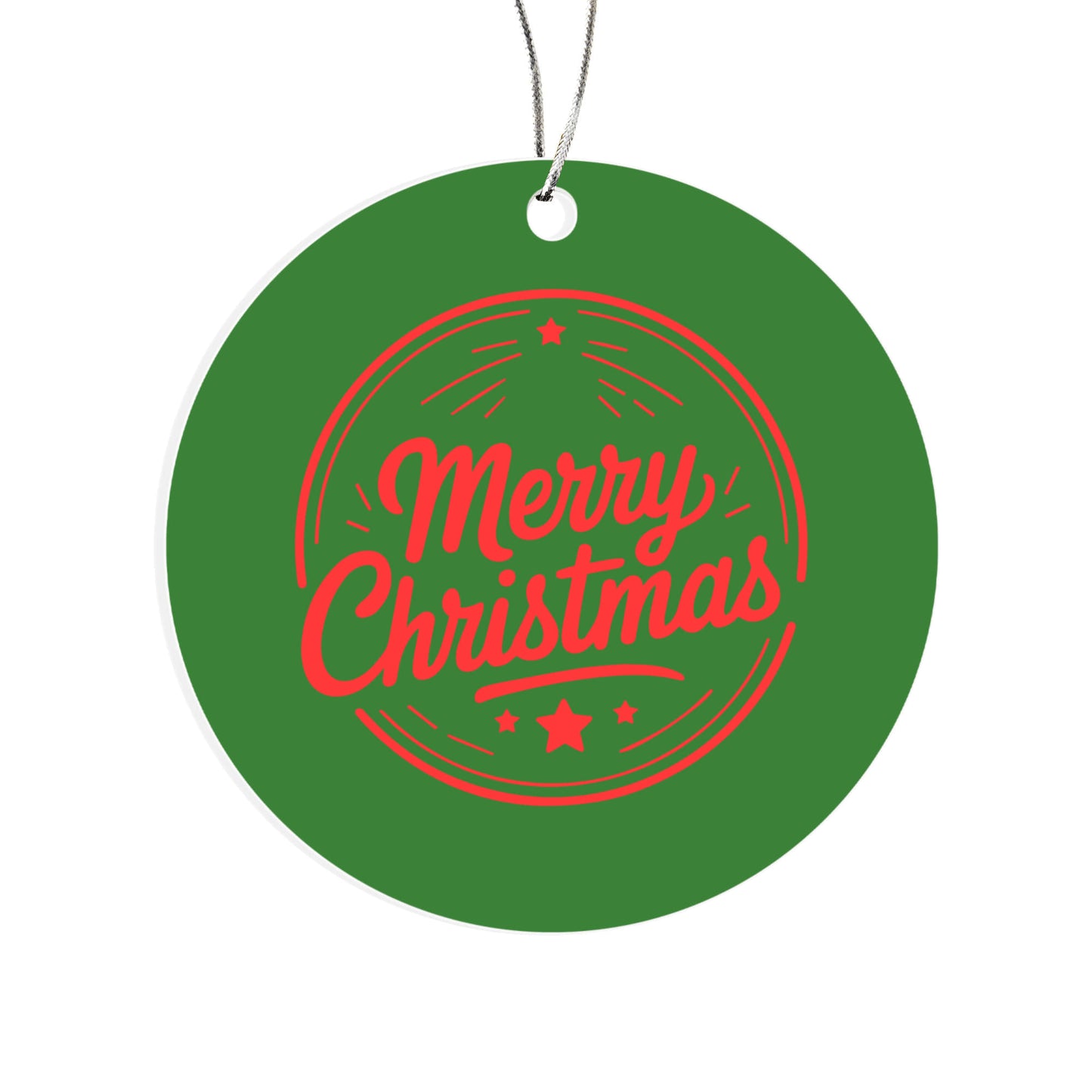 Merry Christmas Acrylic Tree Ornament Holiday Décor Keepsake