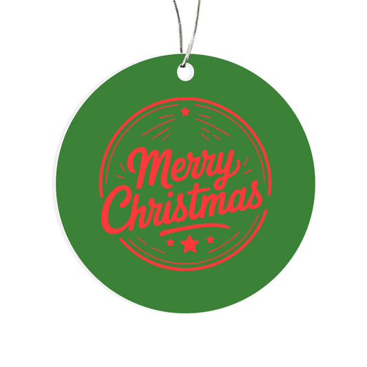 Merry Christmas Acrylic Tree Ornament Holiday Décor Keepsake