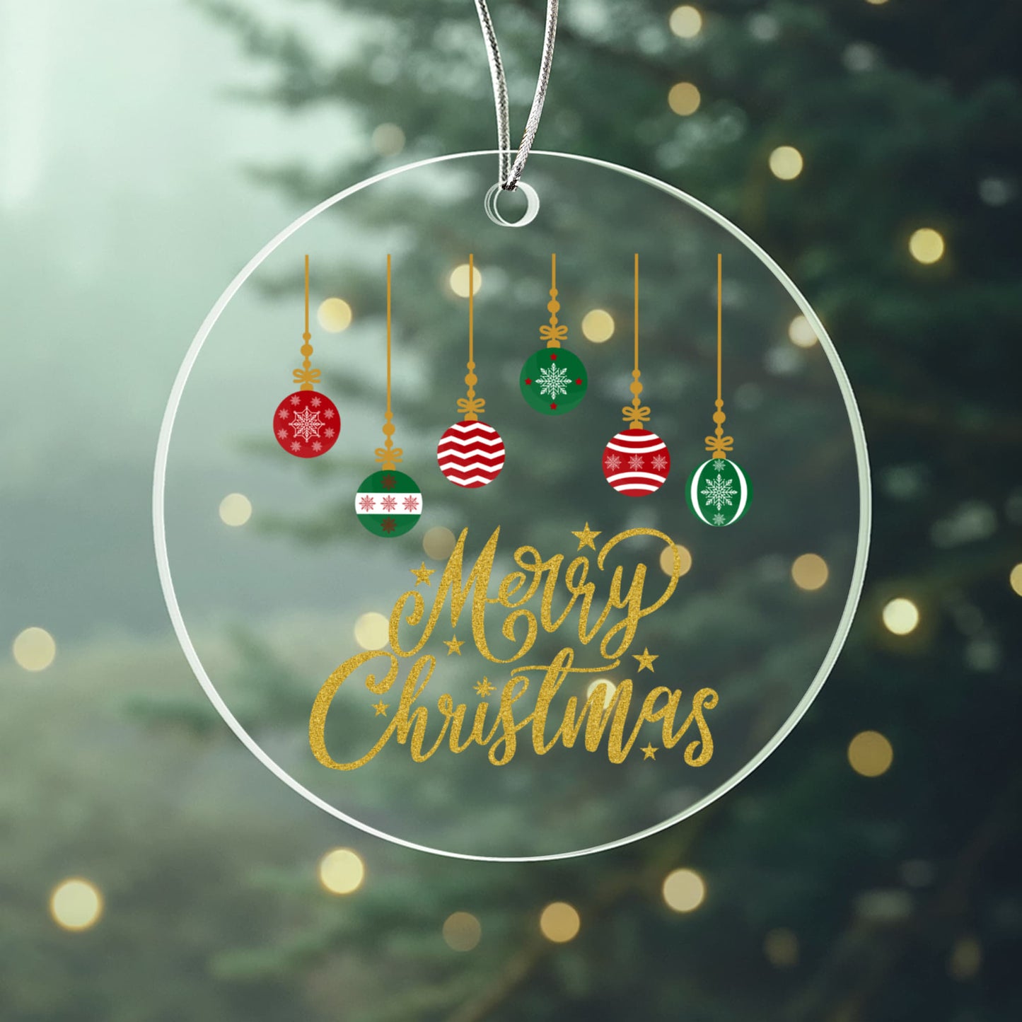 Clear Acrylic Merry Christmas Ornament For Holiday Traditions