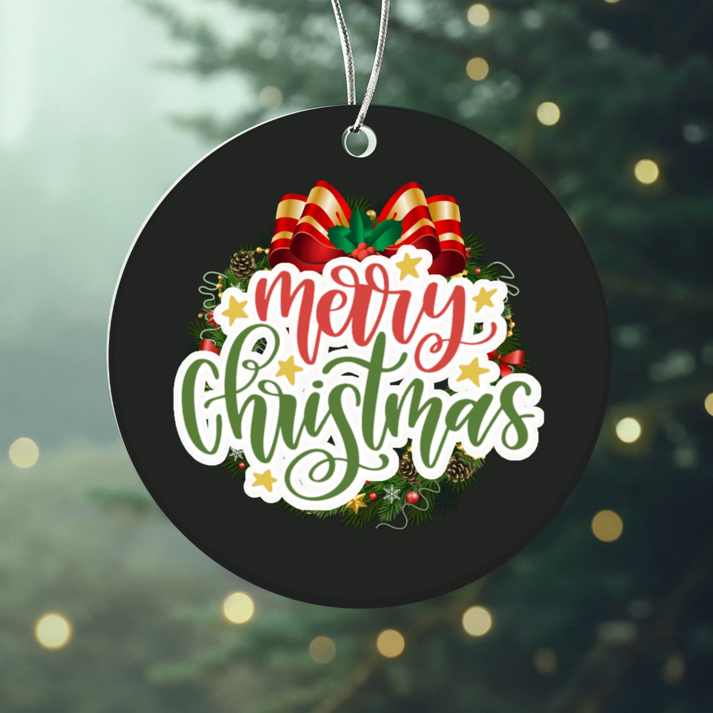 Classic Christmas Wreath Ornament For Holiday Home Décor