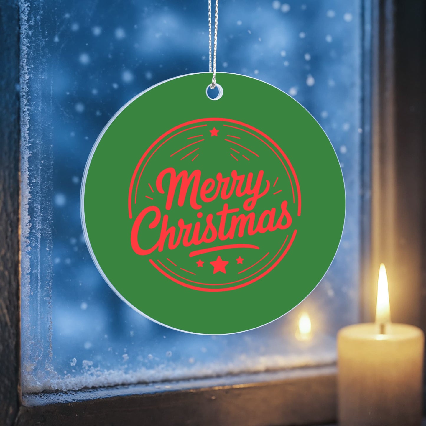 Merry Christmas Acrylic Tree Ornament Holiday Décor Keepsake
