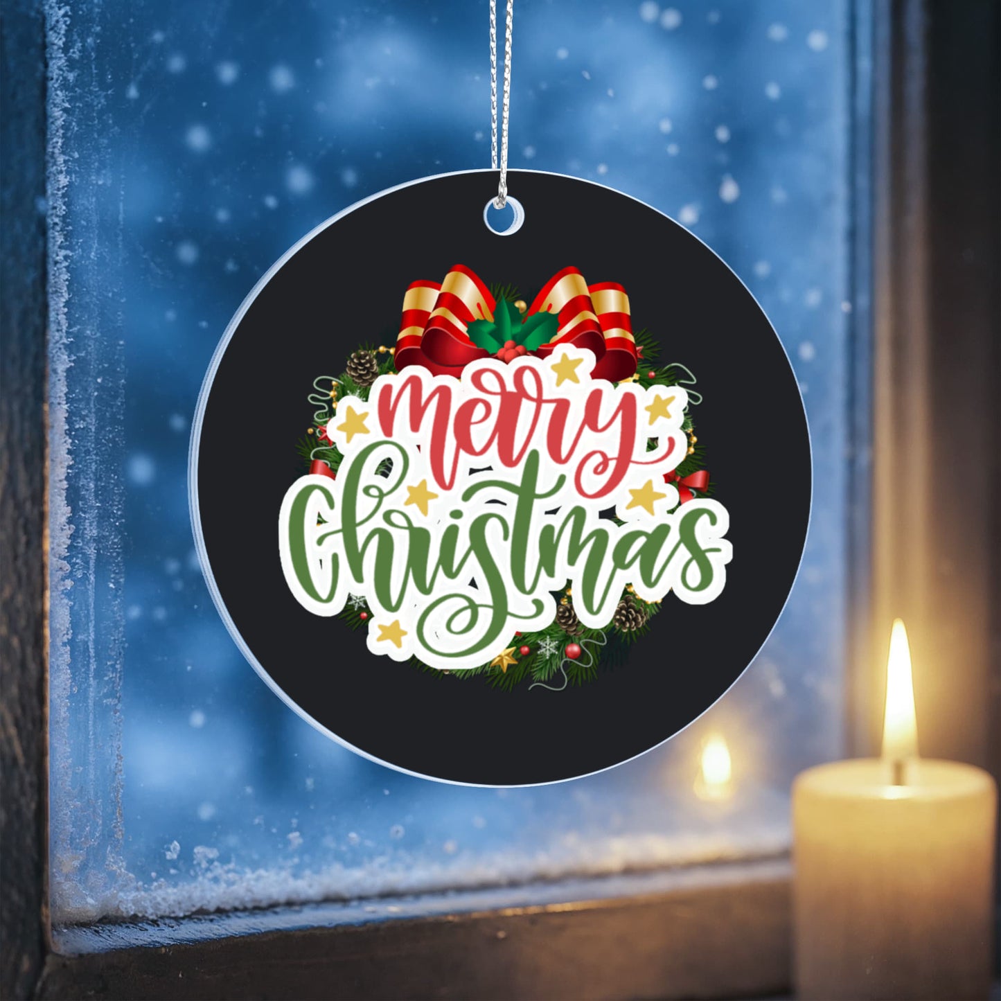 Classic Christmas Wreath Ornament For Holiday Home Décor